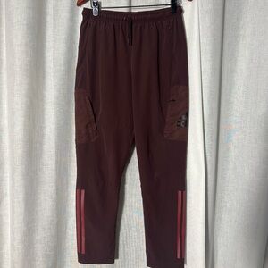 Adidas Men's Burgundy Track Pants/Joggers